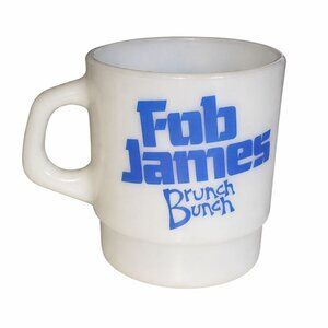 Vtg Galaxy Fob James Brunch Bunch White Coffee Mug 10oz Retro 80s
